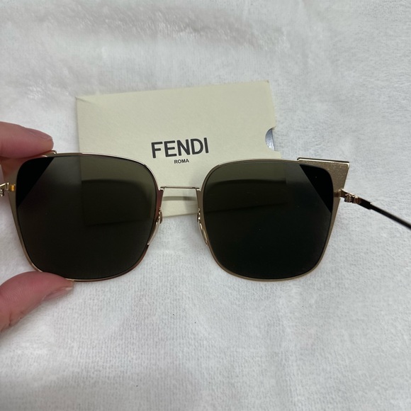 Fendi Women\'s Black and Brown Sunglasses